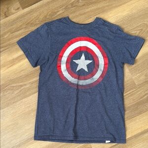 Kids Blue Captain America T-Shirt